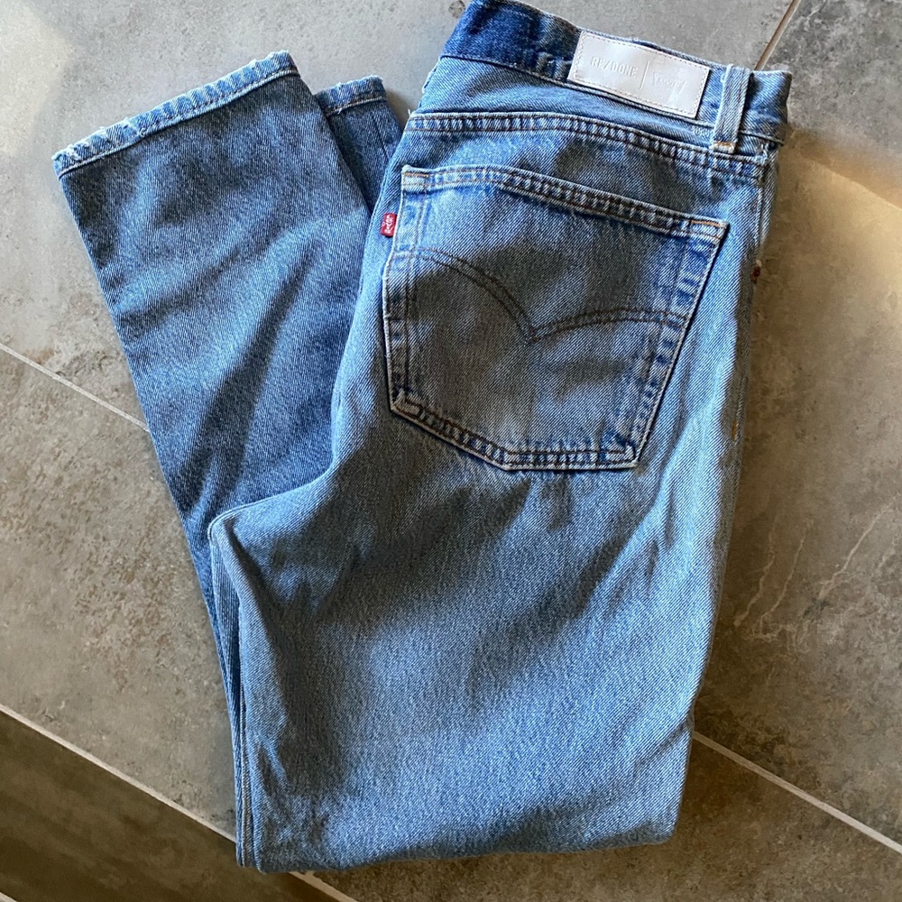 Re/done high rise ankle crop